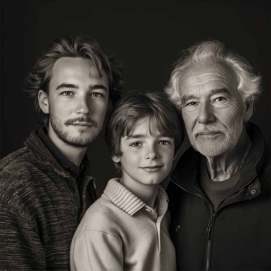 LagShoot with his father Léo Marceau and his grandfather Auguste Marceau